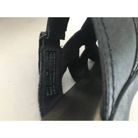 Clarks Bendables Sandals Ella Fusion Blue Shoes Slide On Wedge Heel  Womens 6 M - Picture 6 of 8